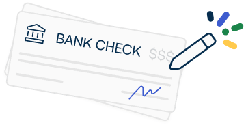 An icon of a bank check