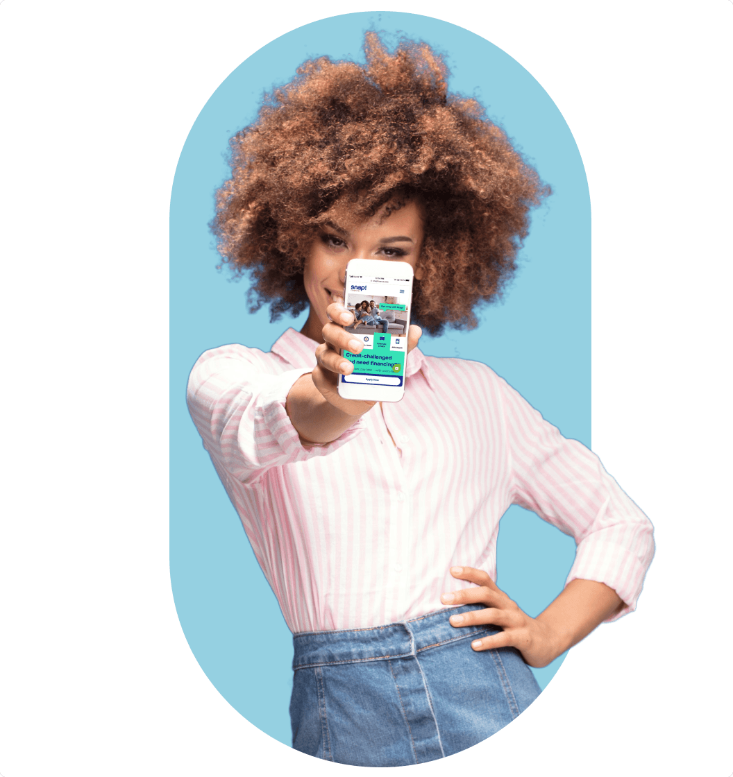woman with a phone